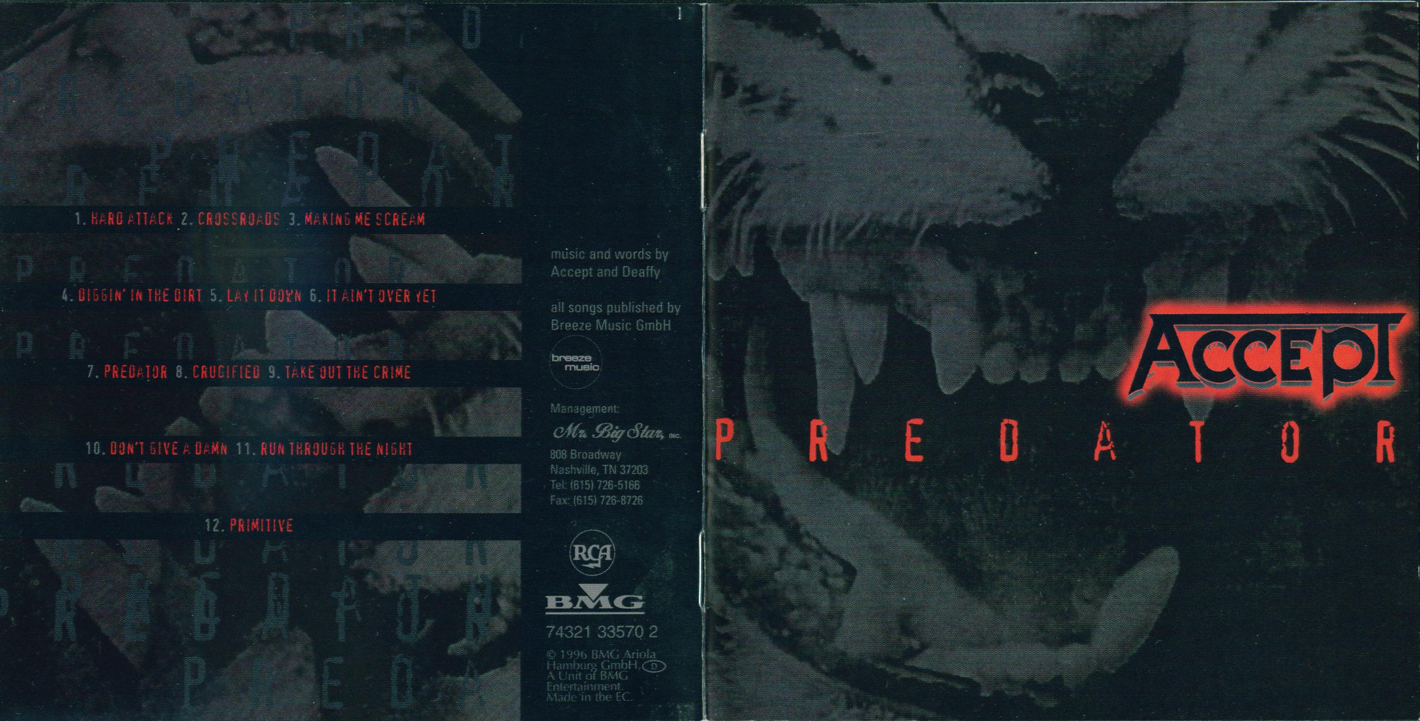 Accept humanoid. Accept 1996 группа. Accept Predator 1996. Accept Predator 1996 обложка. Accept Predator (1996, Japan, VICP-5673).