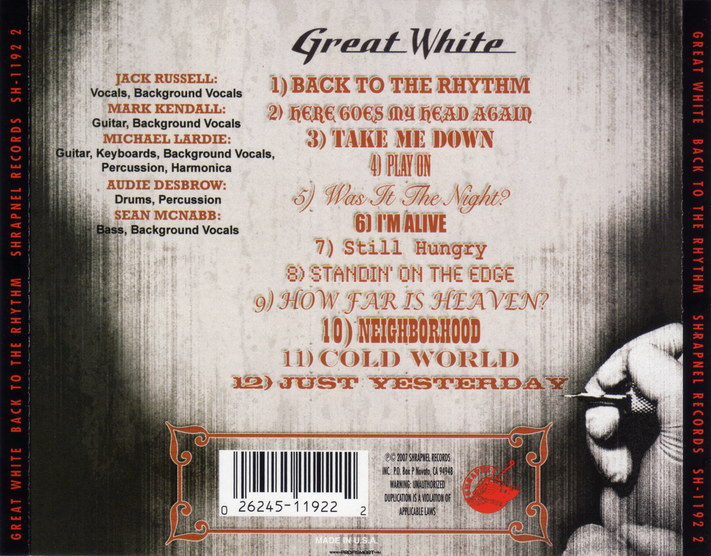 Музыка полностью песня. Great White «back to the Rhythm». Let it Rock great White. Джек Рассел great White. «Great White» 203.