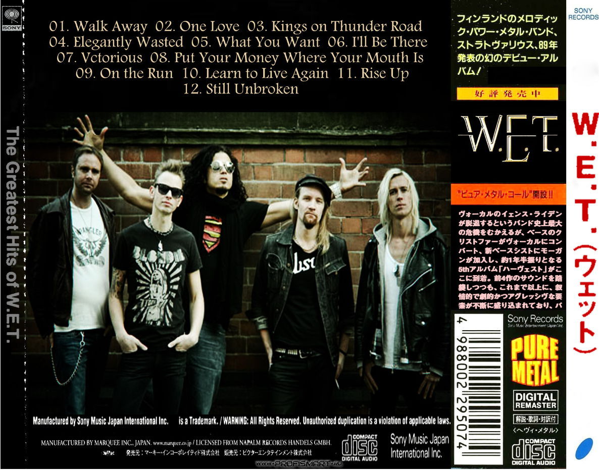 W.E.T. retransmission. W.E.T. 2009. W.E.T. "Rise up". T Greatest Hits.